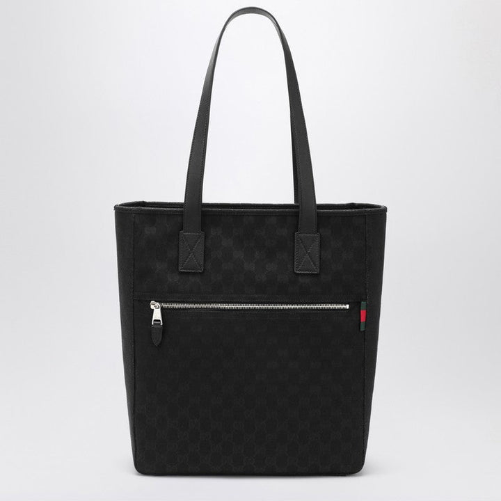 Gucci Gg Black Fabric Shopping Bag Men