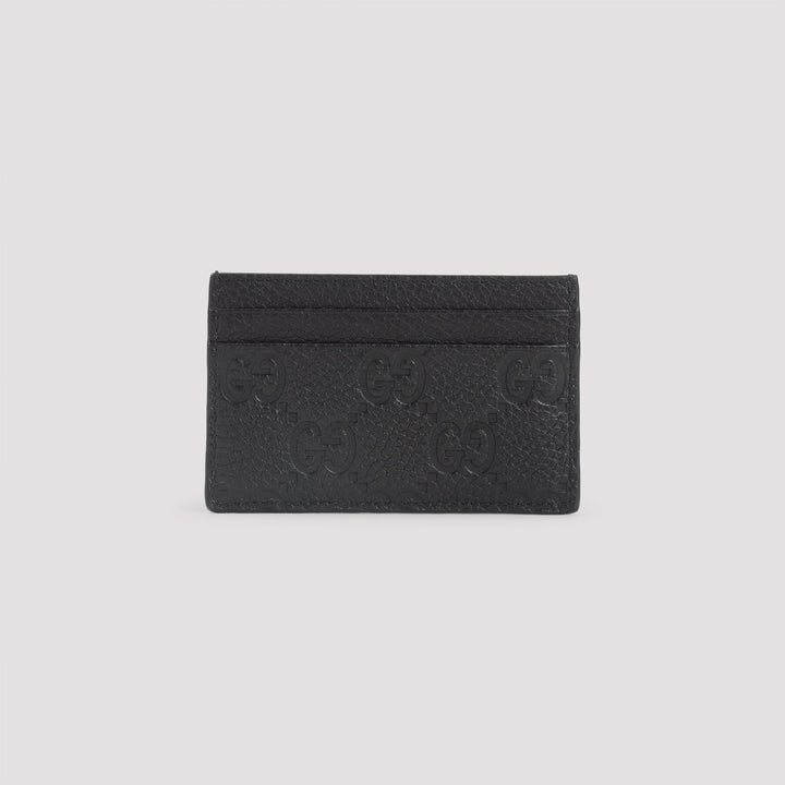 GUCCI Mini Embossed Leather Card Case