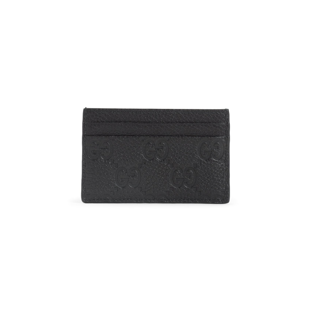 GUCCI Mini Embossed Leather Card Case