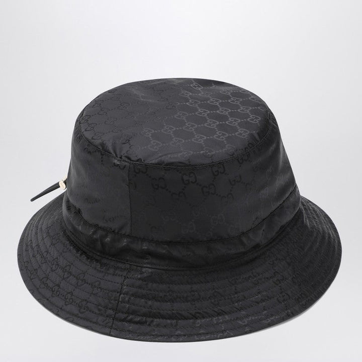 Gucci Reversible Black Nylon Gg Hat Women