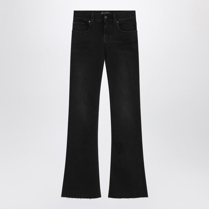 Balenciaga Black Bootcut Slim Fit Denim Trousers Women