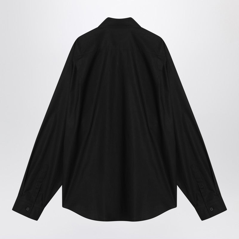 Balenciaga Black Cotton Shirt With Logo Men