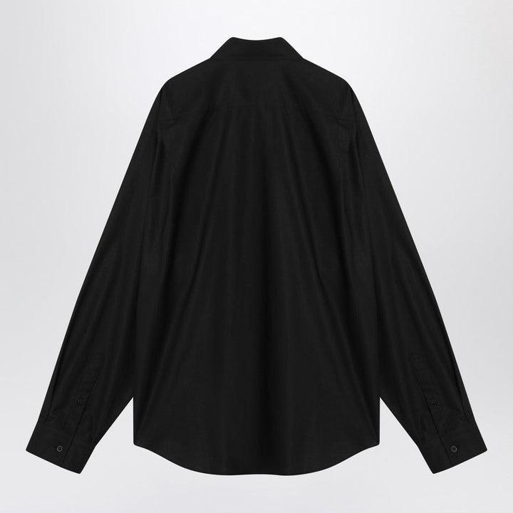Balenciaga Black Cotton Shirt With Logo Men