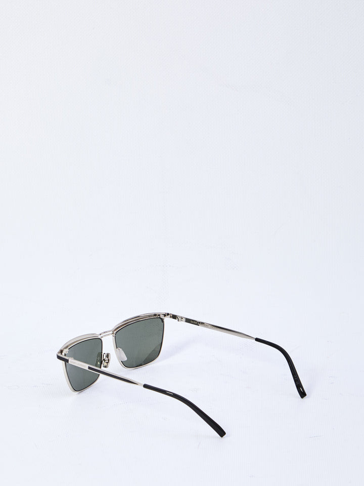 SAINT LAURENT Squared Metal Sunglasses