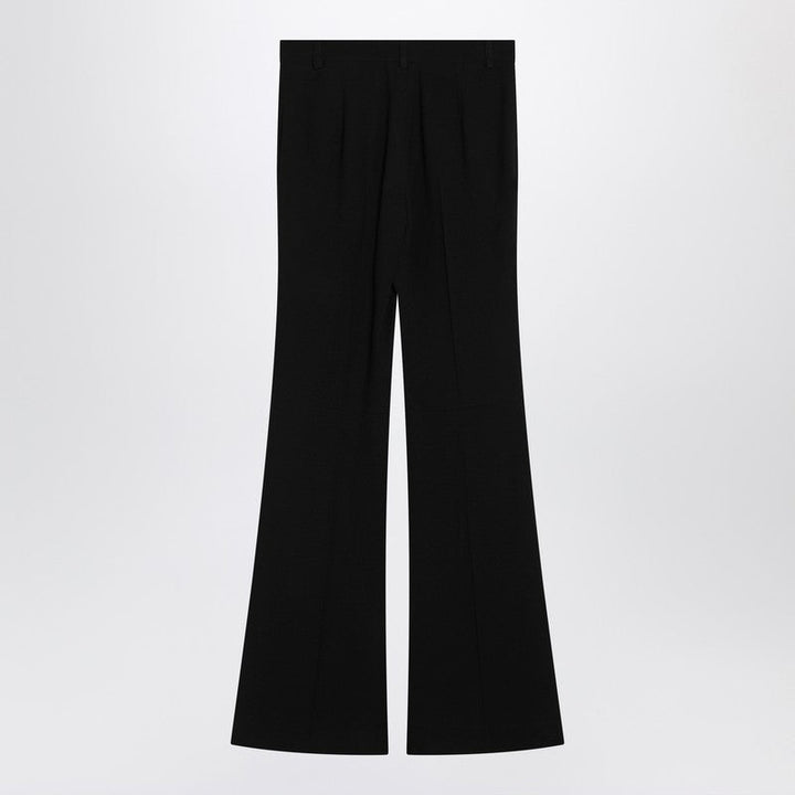 Balenciaga Black Flared Pants In Viscose Women