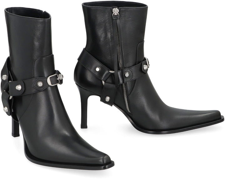 BALENCIAGA City Boots in Leather - 9cm Heel Height
