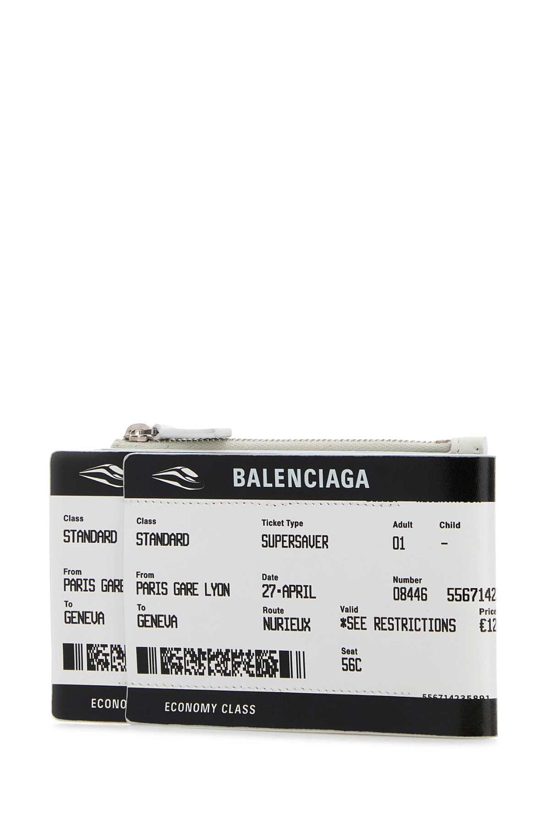BALENCIAGA Printed Canvas Mini Passport Card Holder