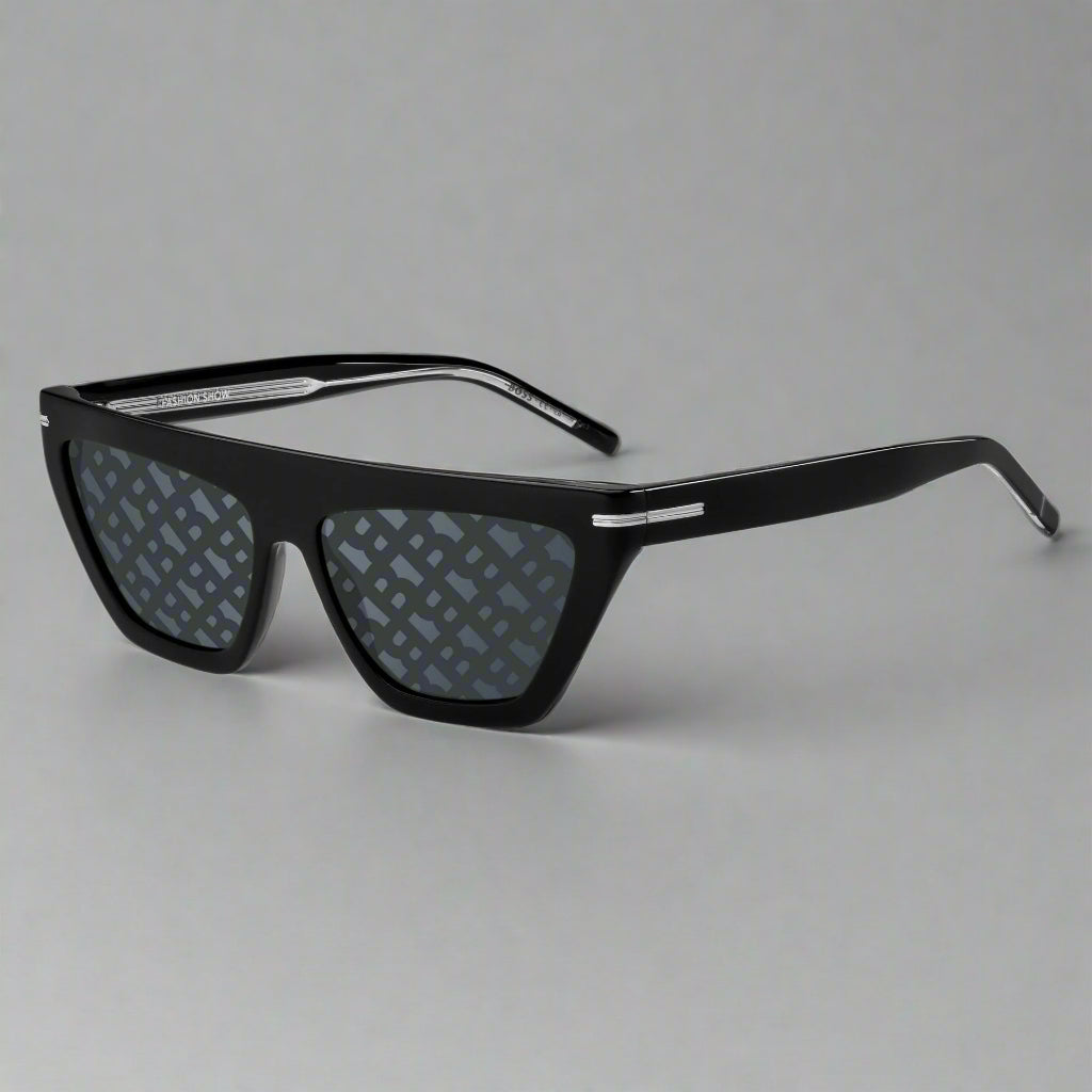 Hugo Boss women's UV3 black acetate Sunglasses