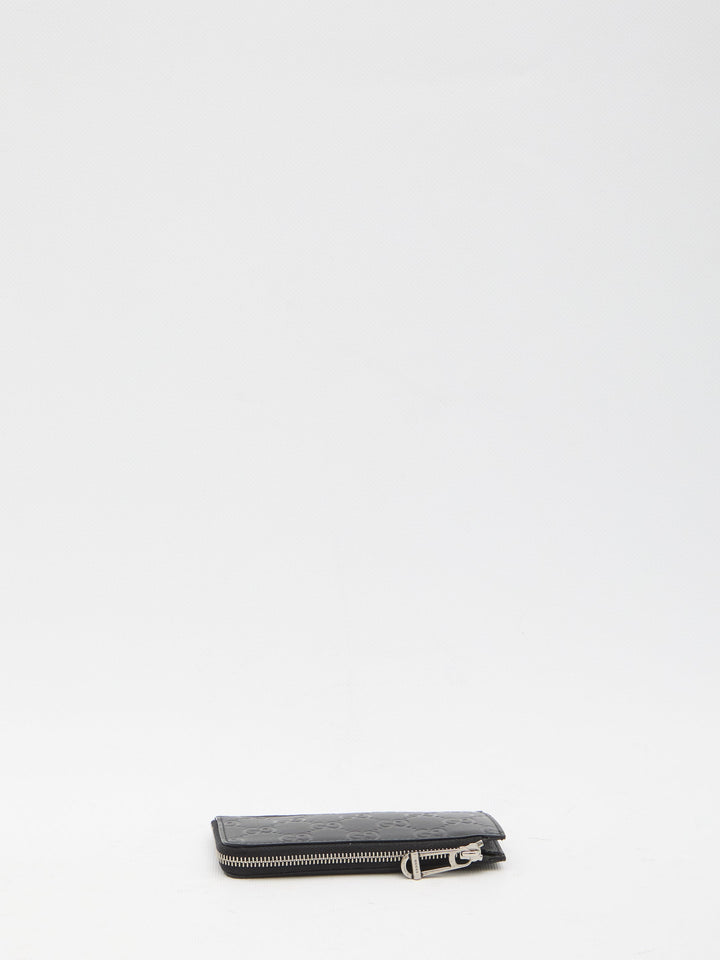 GUCCI Mini Card Holder with Zip - 13.7 x 7.5 cm