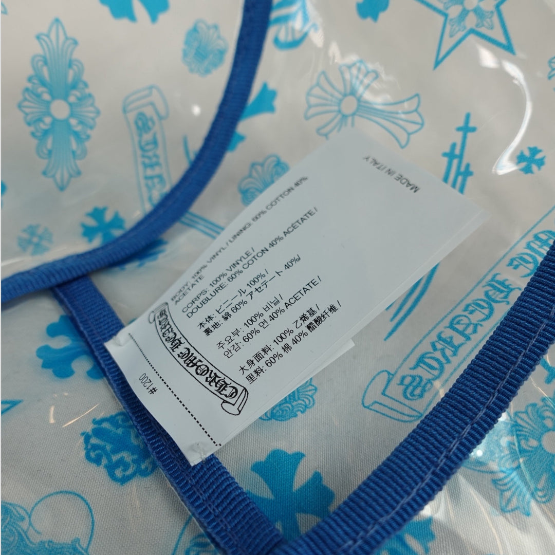 Chrome Hearts Transparent Bucket Hat in Clear/Blue