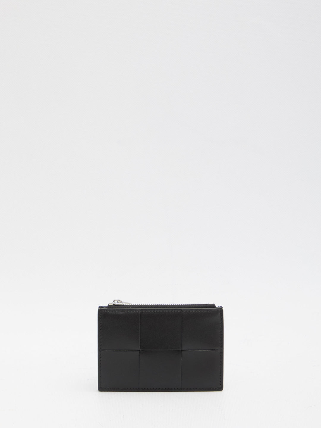 BOTTEGA VENETA Mini Leather Card Holder with Zippered Coin Pocket