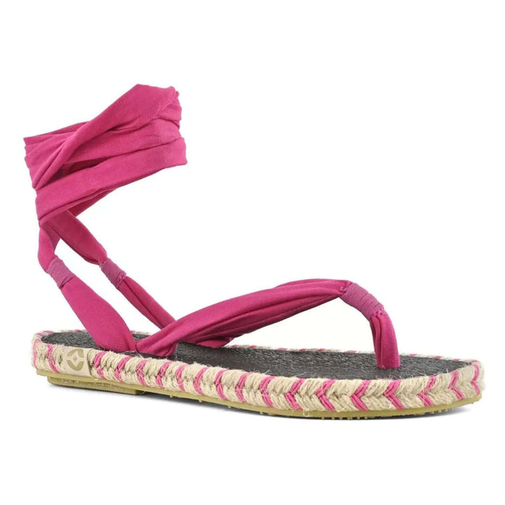 Nalho women's pink calf strap open toe Thong Sandals