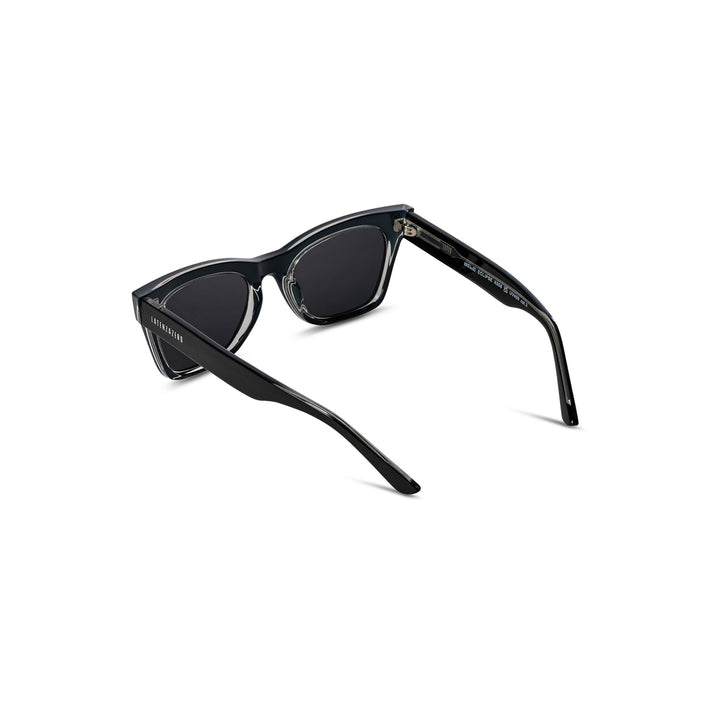 Black stylish Italian designed affordable sunglasses with UV protection.