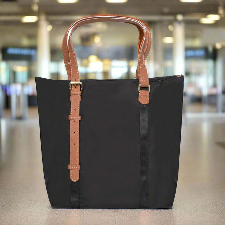 Bric's women's black & brown synthetic & leather Handbags