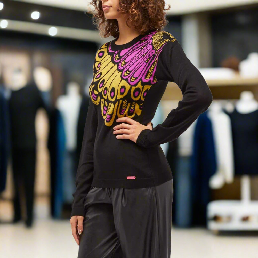 Custo Barcelona women's black/gold/pink Sweatshirts
