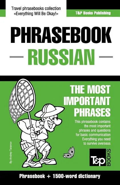 English-Russian phrasebook and 1500-word dictionary - Paperback