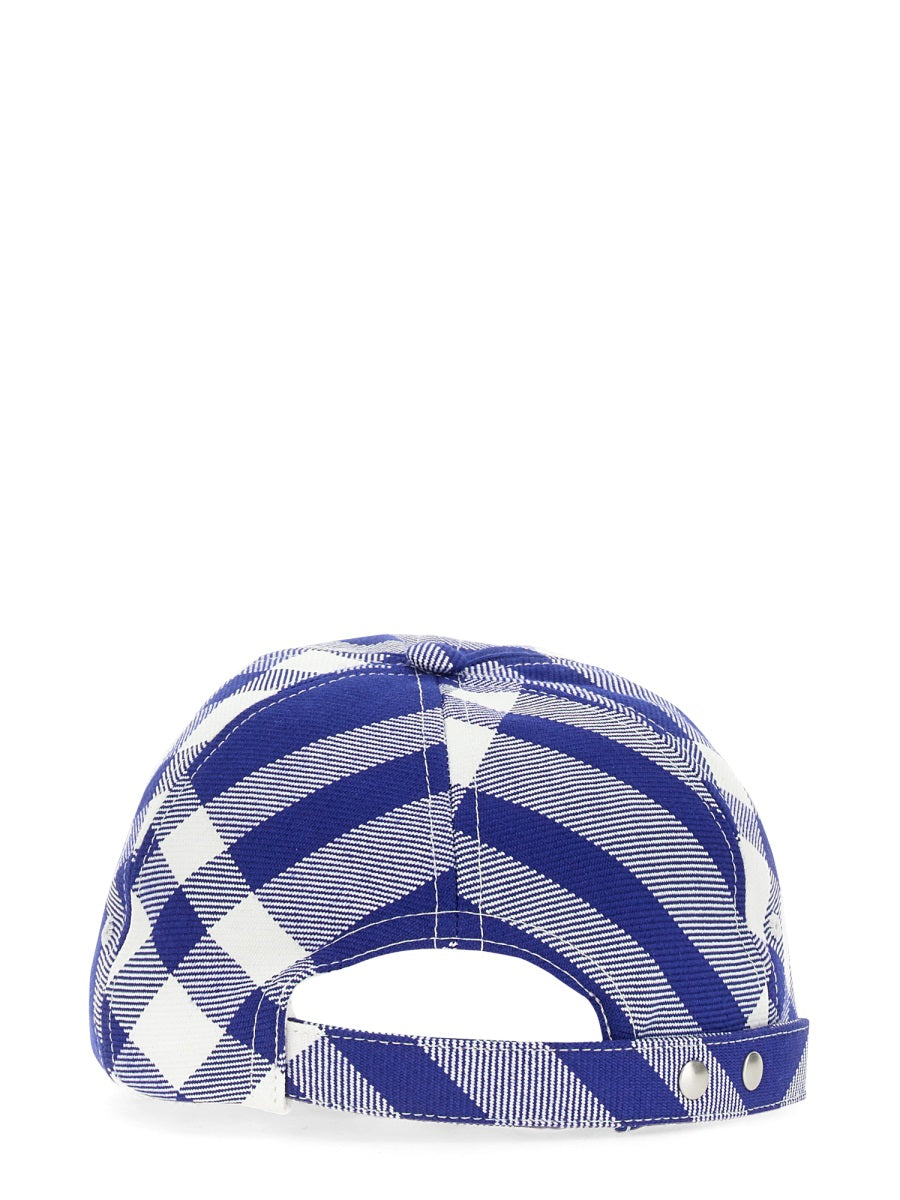 Burberry Unisex Baseball Cap With Tartan Pattern