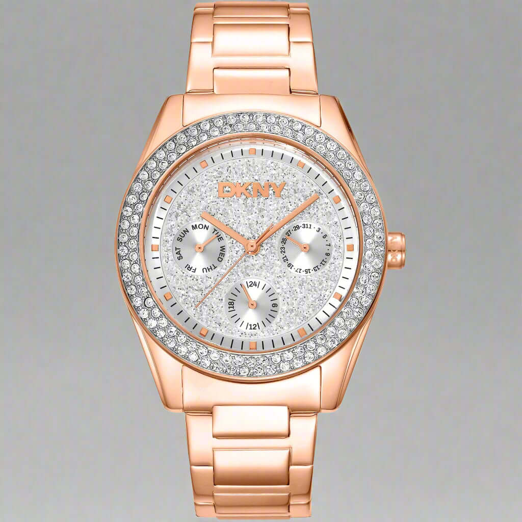Assorted DKNY watches in various styles and finishes