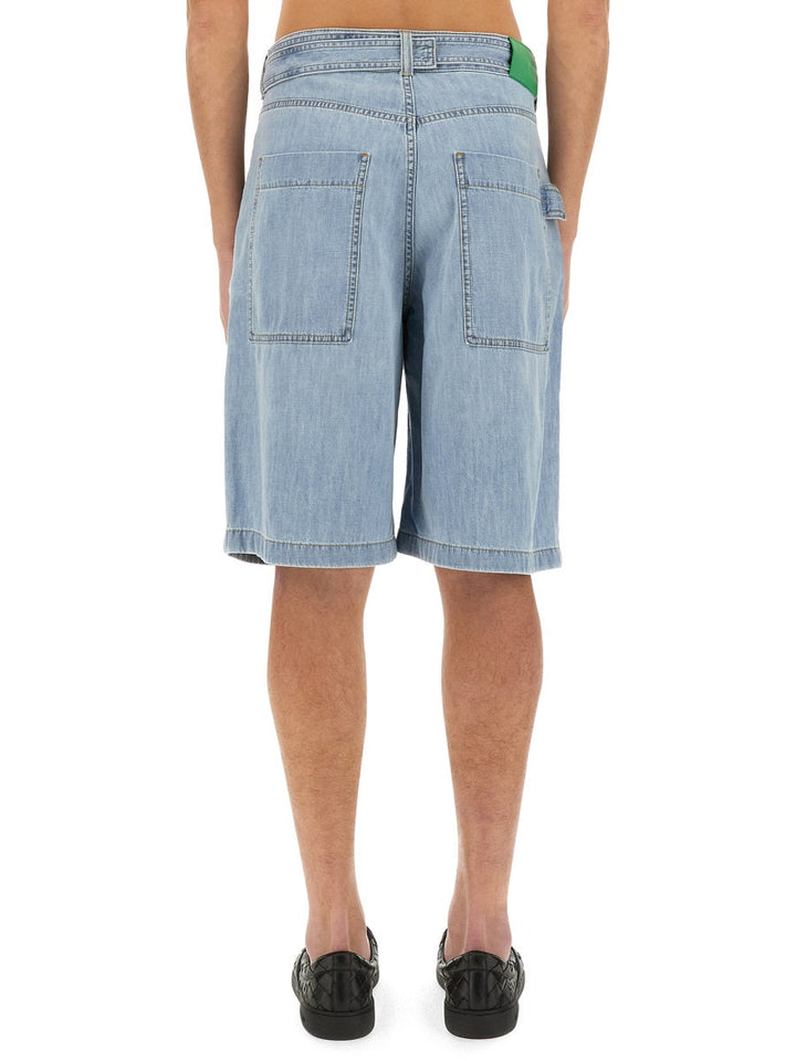 Bottega Veneta Men Denim Bermuda Shorts