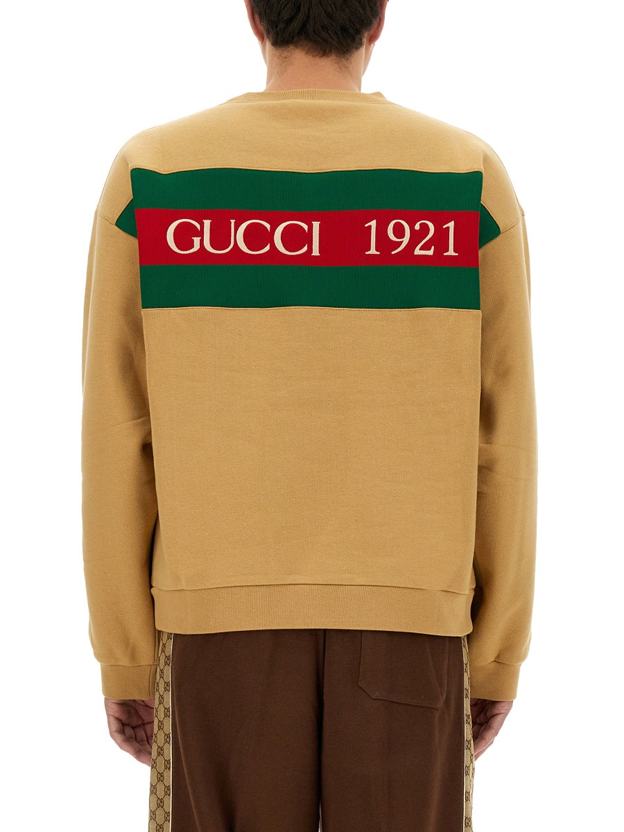 Gucci Men Sweatshirt With Web Ribbon