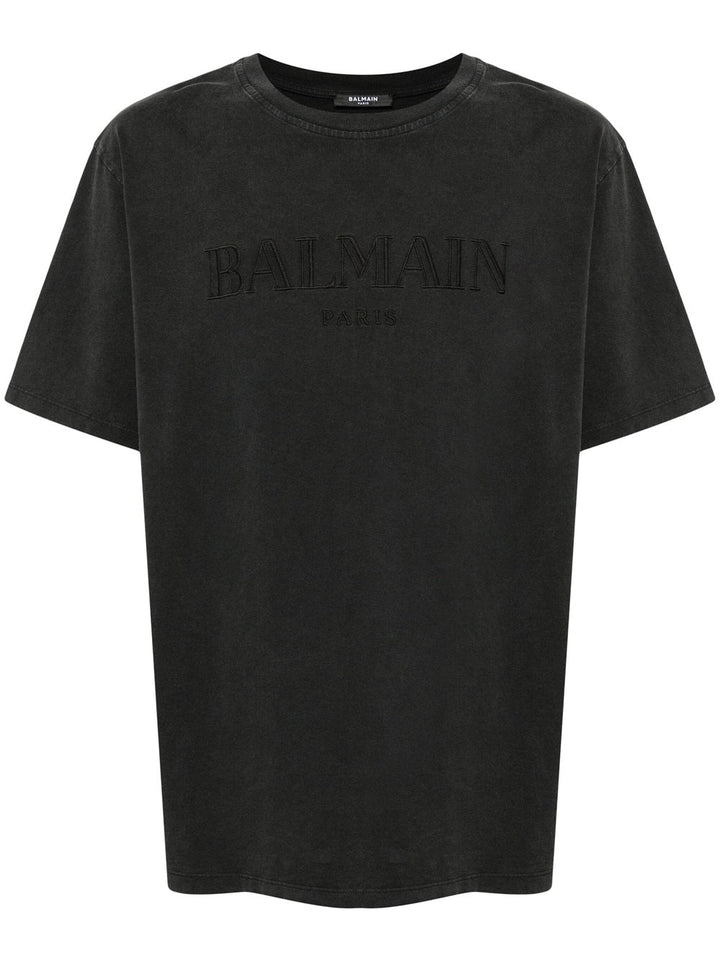 Balmain Men T-Shirt With Vintage Balmain Embroidery