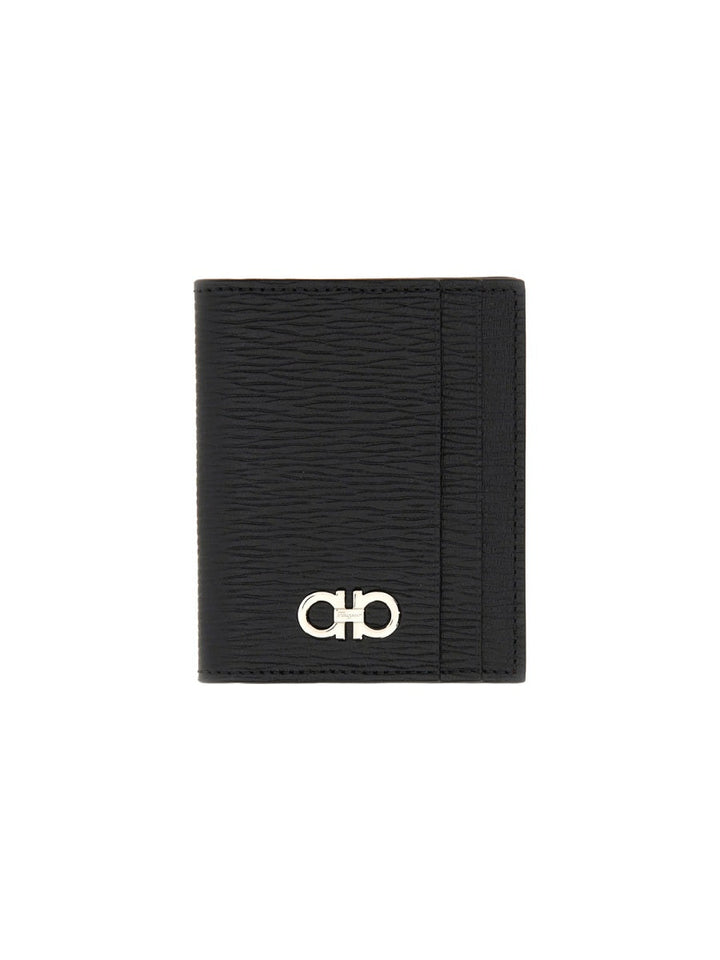 Ferragamo Men Portacarte In Pelle
