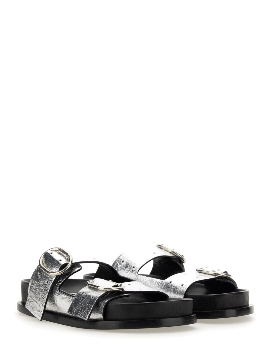 Jil Sander Women Leather Sandal With Buckle
