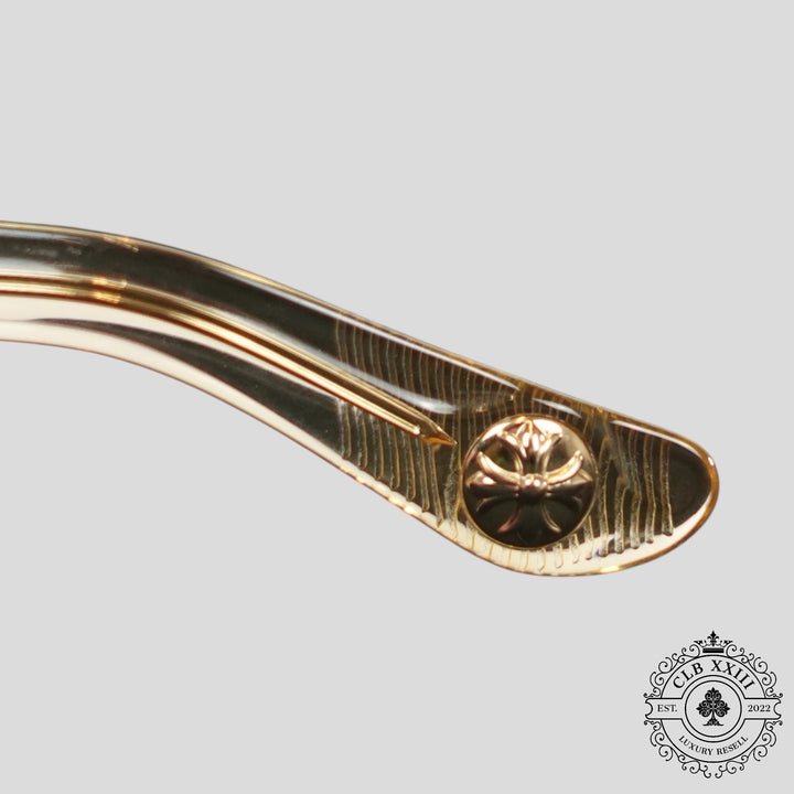 Chrome Hearts Drippin Glasses in Gold