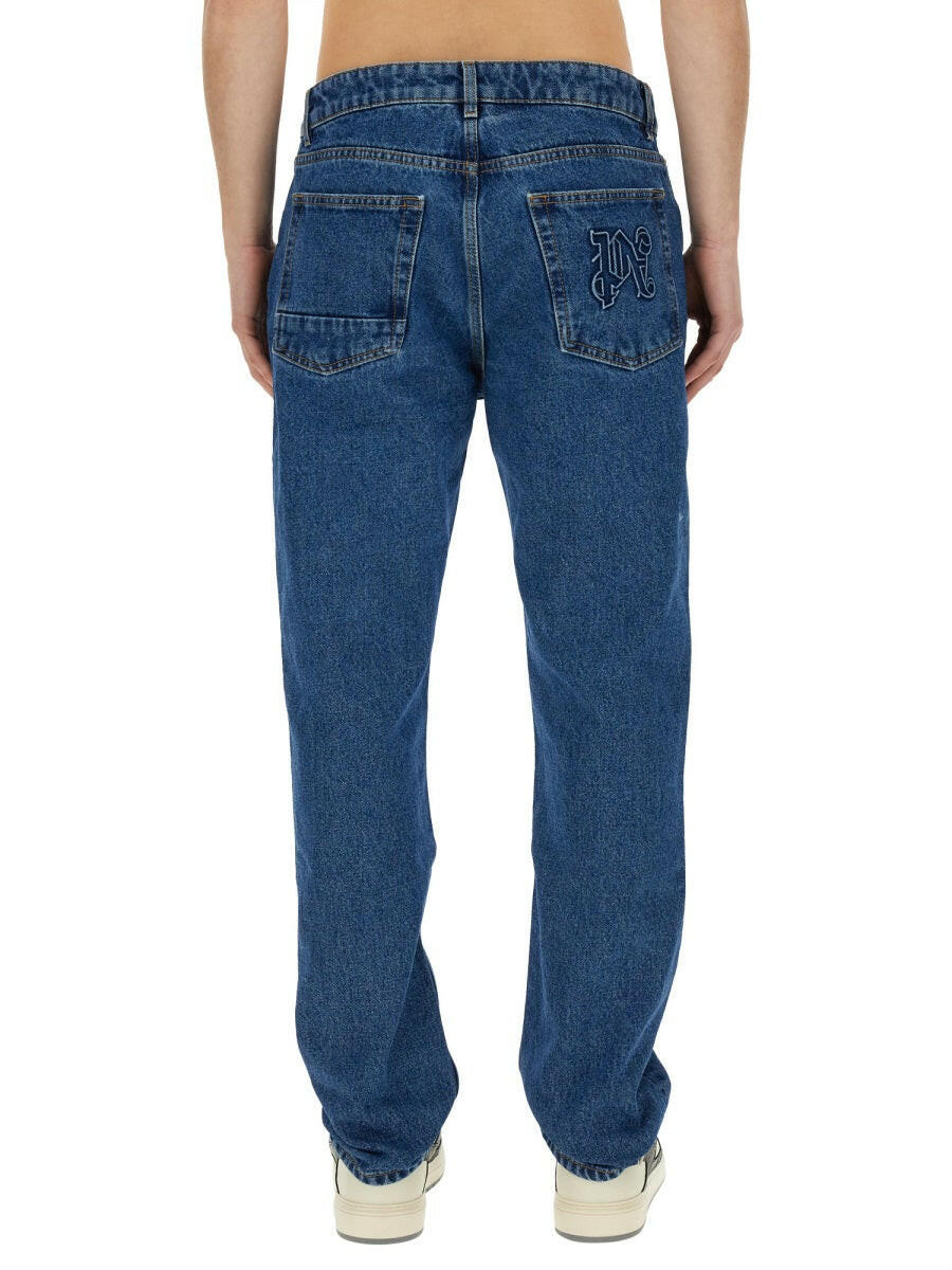 Palm Angels Men Straight Leg Jeans