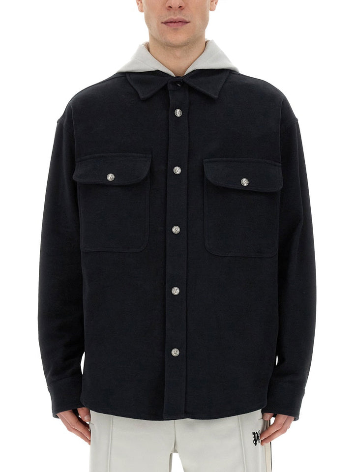 Palm Angels Men Shirt-Jacket With Monogram