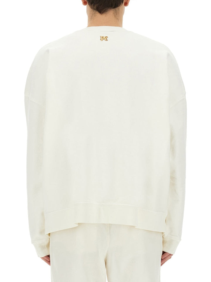 Palm Angels Men "Burning Monogram" Print Sweatshirt