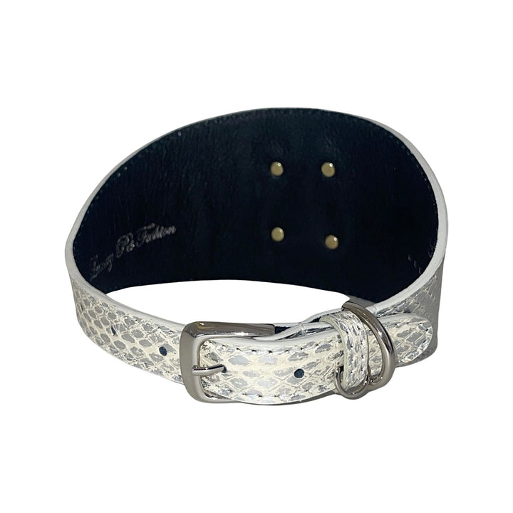 Glamorous Stunning Silver Snake With our Custom Swarovski Crystal Rivet