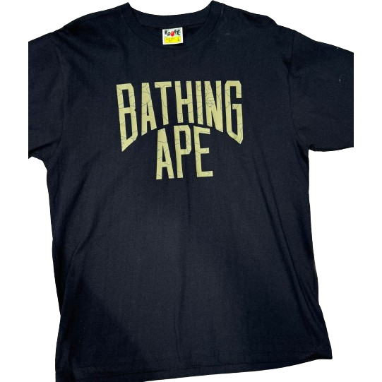 Bape Black and Green Logo Tee