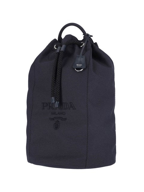 Prada Men Logo Bucket Bag