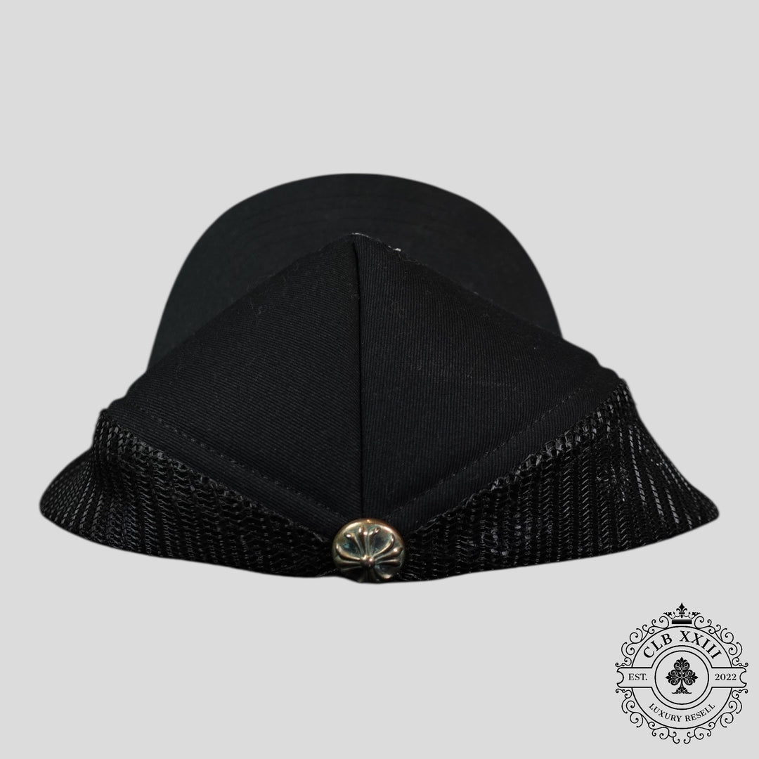 Chrome Hearts Triple Cross Trucker Hat in Black / White