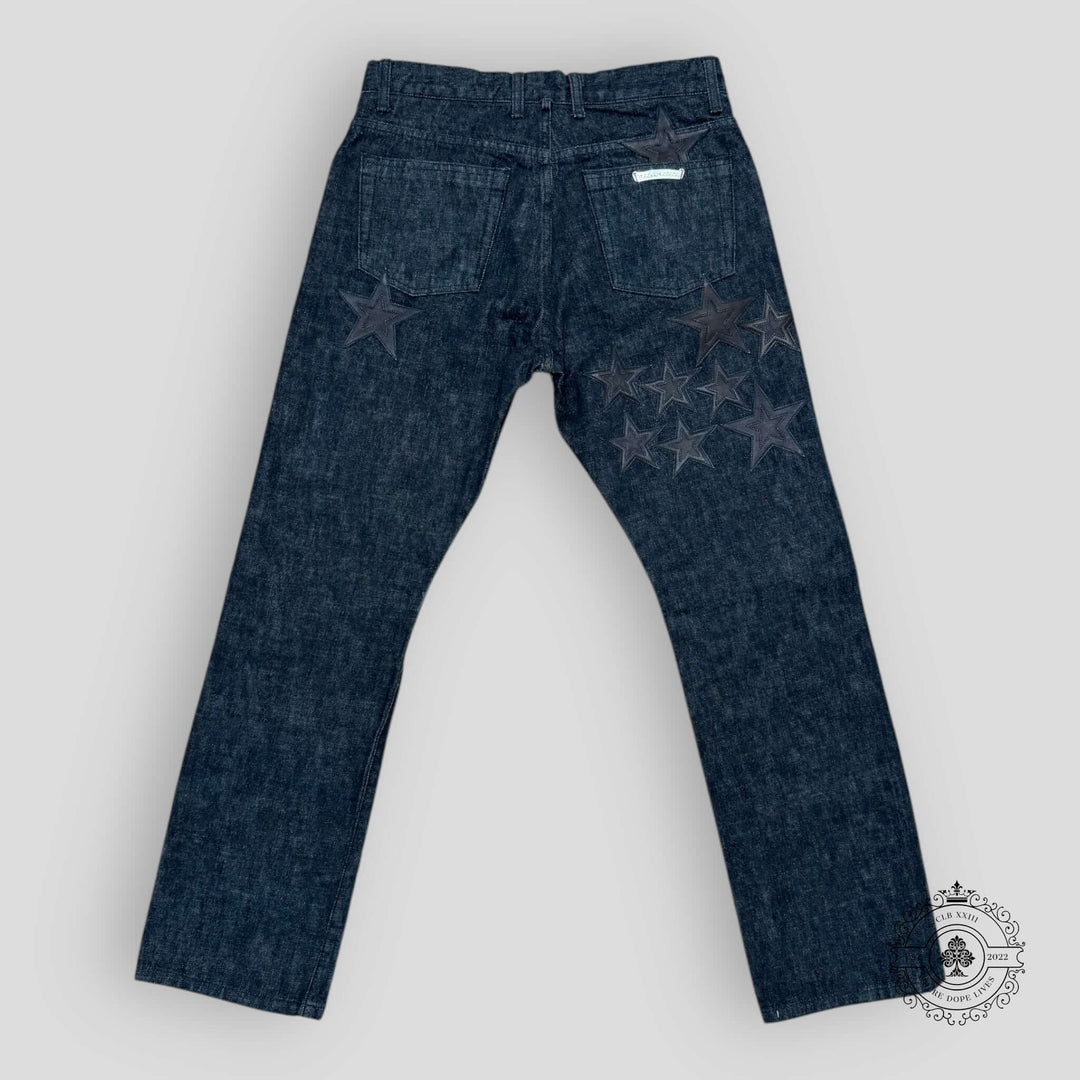 Chrome Hearts Star Patch Denim in Black