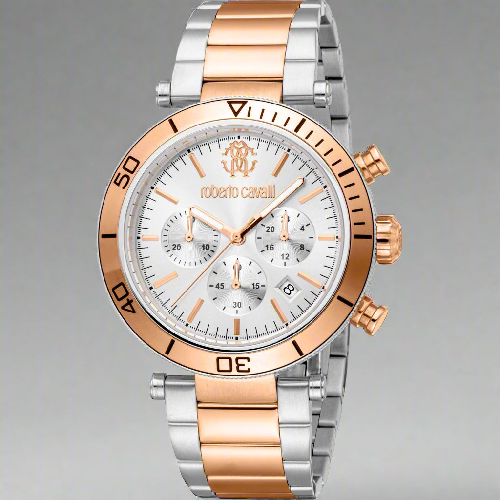 Roberto Cavalli  mens two-tone chronograph Watches
