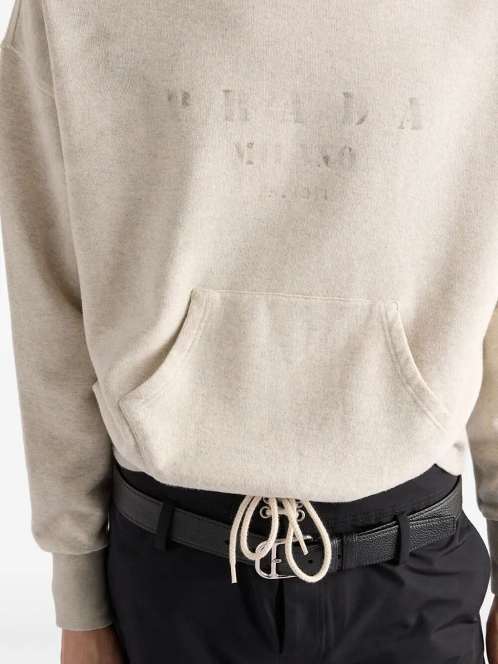 Prada Men Cotton Fleece Hoodie