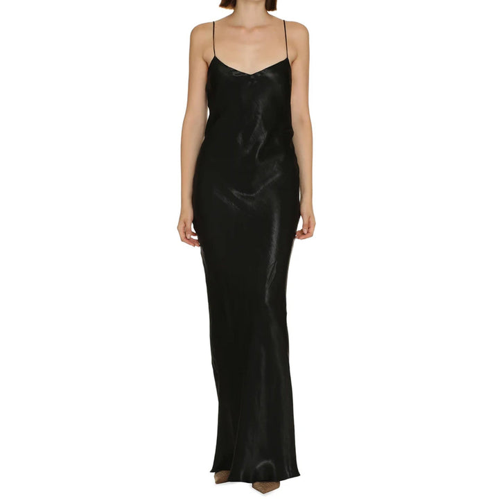 Saint Laurent Satin Long Dress Women