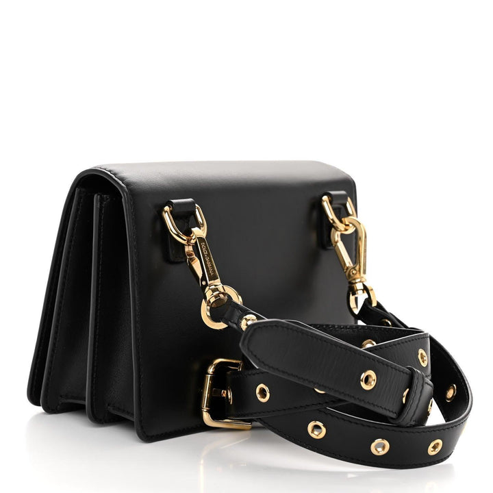 Dolce &amp; Gabbana Calfskin 3.5 Crossbody Bag Black