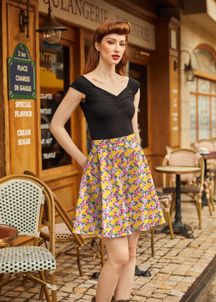 Bees &amp; Dandelions Skater Skirt