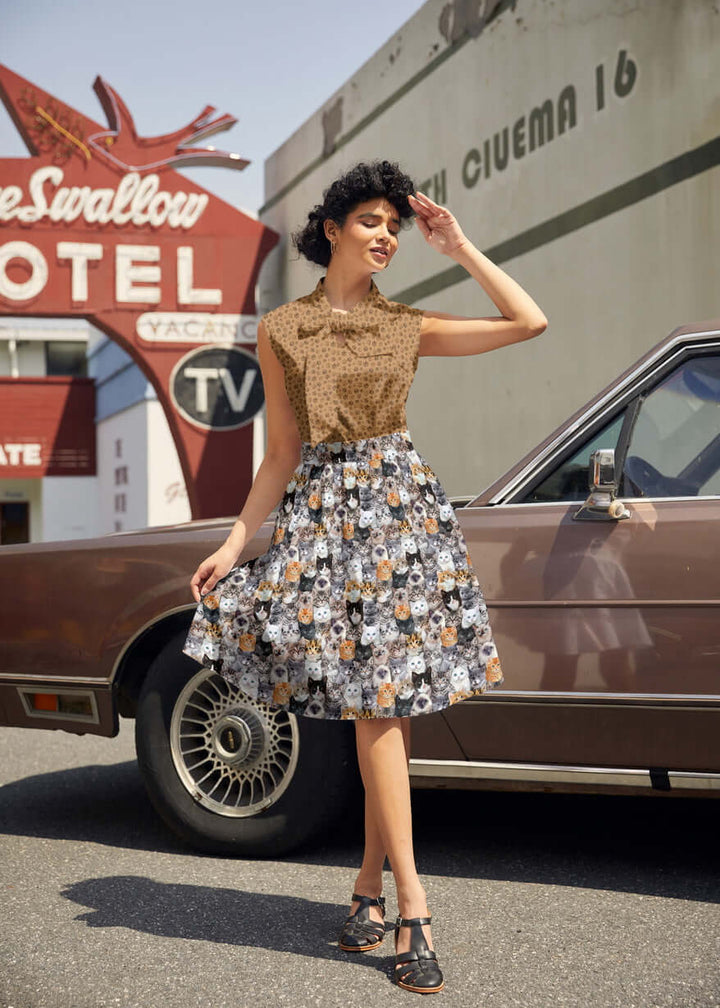 Realistic Cats A-line Skirt
