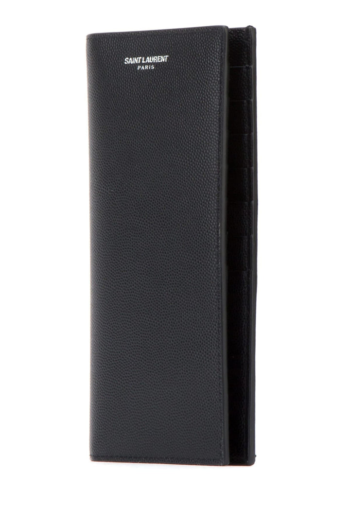 Saint Laurent Men Black Leather Wallet