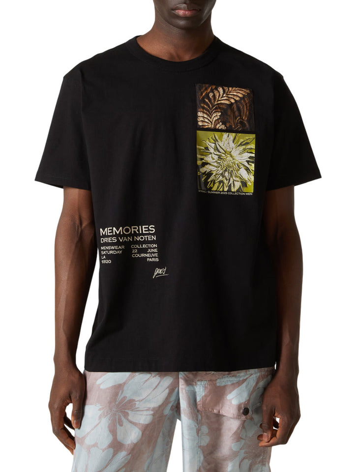 Dries Van Noten Men Cotton Jersey T-Shirt With Print