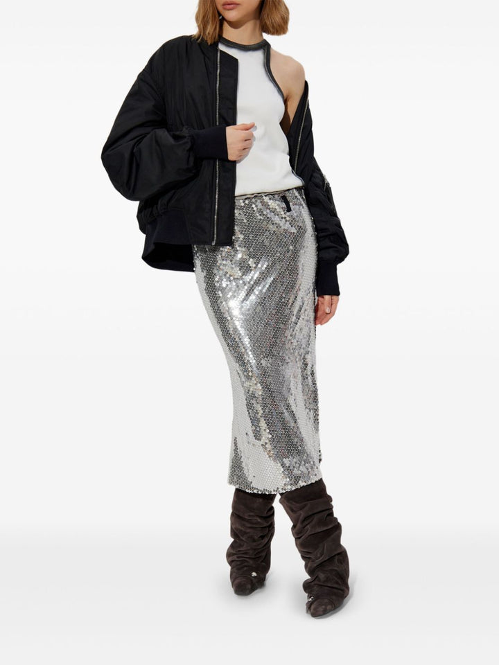 The Attico Women Bomber Jacket With Bishop Sleeves