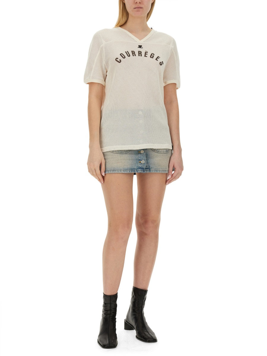 Courreges Women T-Shirt With Logo