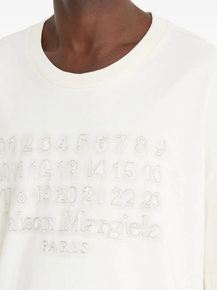 Maison Margiela Men T-Shirt With Numbers Motif