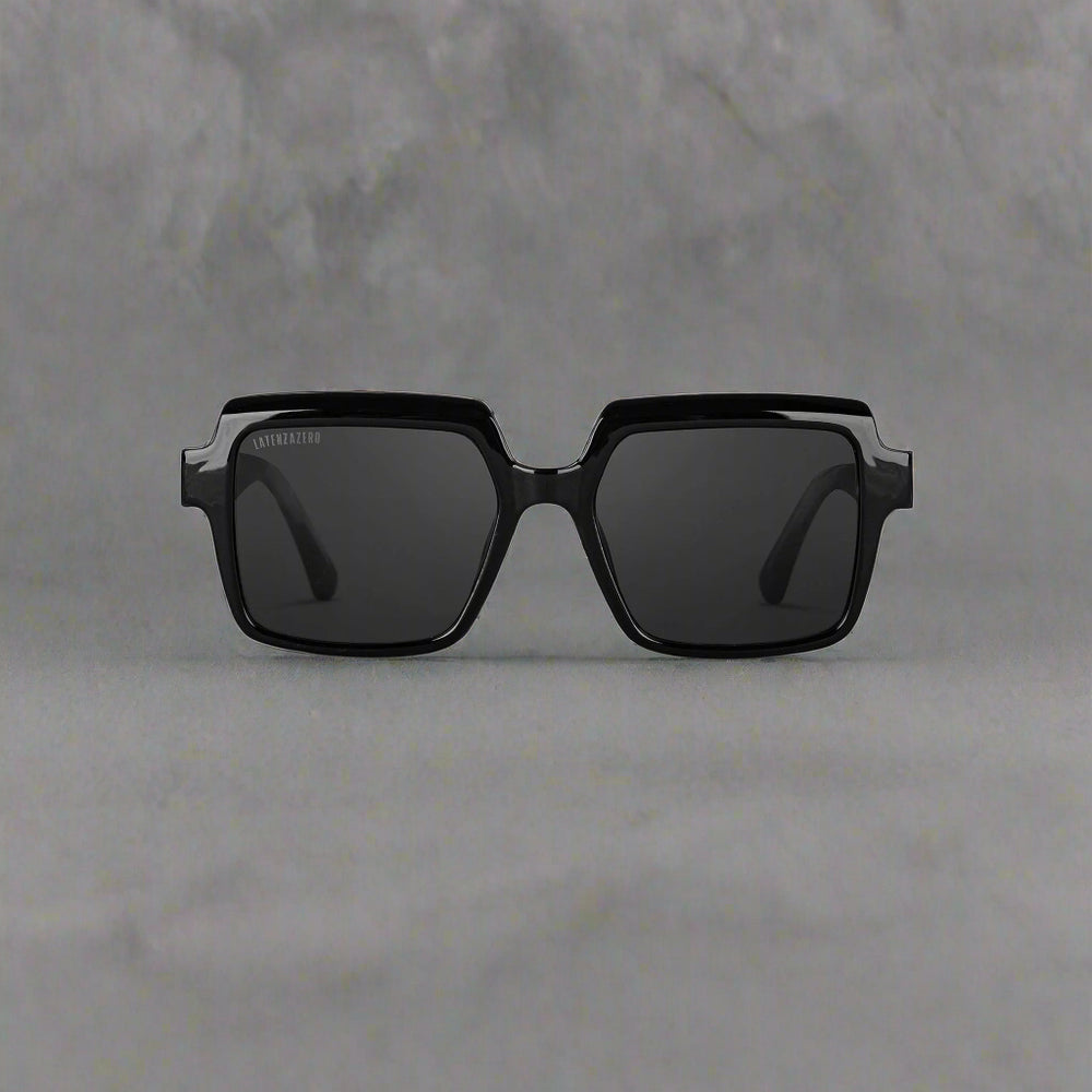 Black stylish Italian designed affordable sunglasses with UV protection.