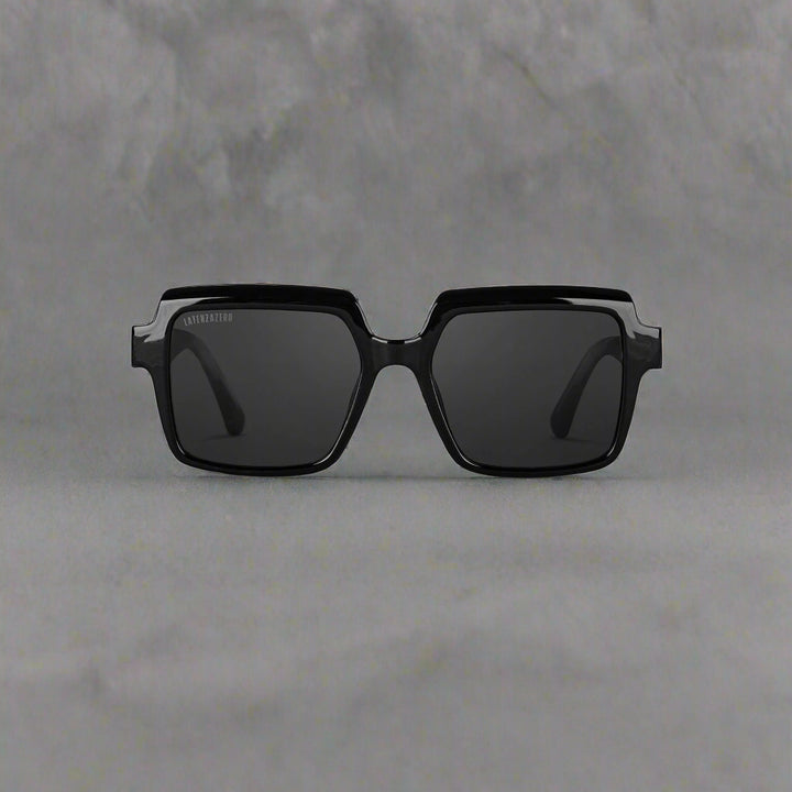 Black stylish Italian designed affordable sunglasses with UV protection.