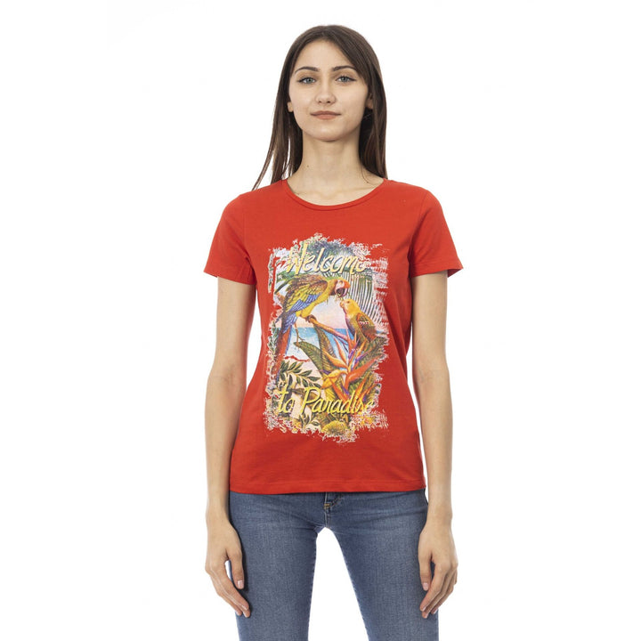 Trussardi Action women's red graphic T-shirts